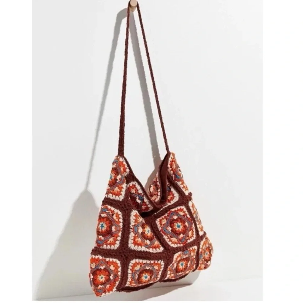 Free People Catch Me Crochet Hobo Bag NWOT